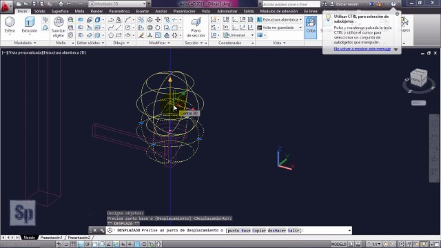 Autocad - 7/7 Iniciación 3D, básico 3D: Modelado de farola 3D paso a paso. Tutorial en español HD