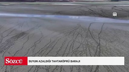 Suyun azaldığı Tahtaköprü Barajı