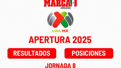 Jornada 8 Apertura 2025: Resultados de la Liga MX y tabla de posiciones