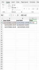 How to Calculate Hours Worked in Excel #shorts