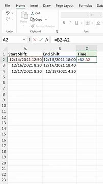 How to Calculate Hours Worked in Excel #shorts