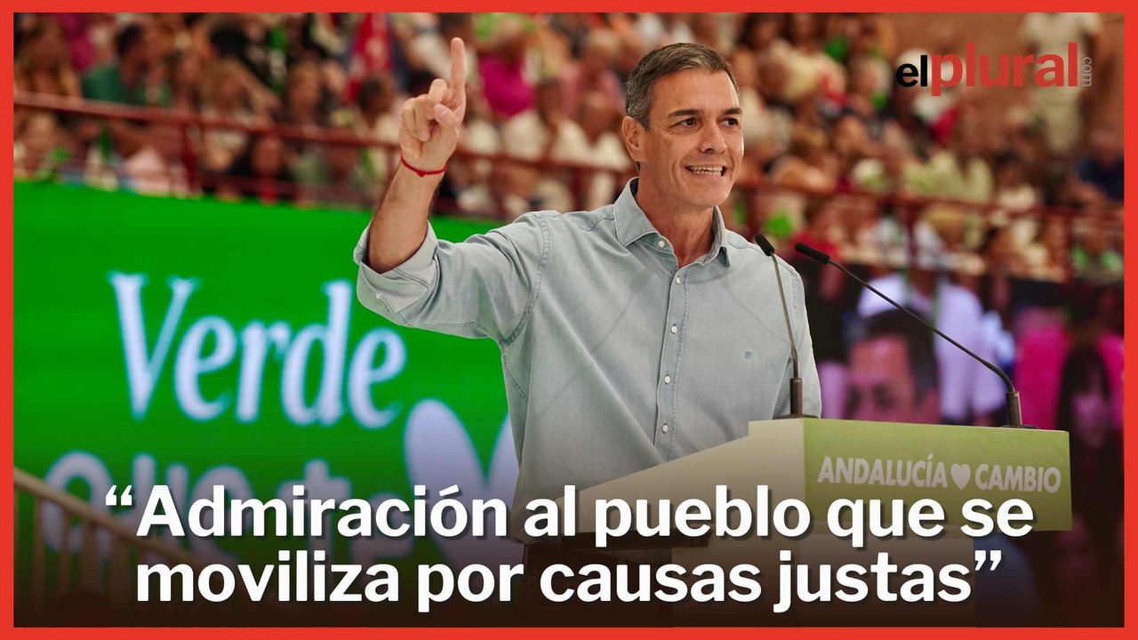 Sánchez "reconoce a los deportistas" de La Vuelta pero "admira" al "pueblo que se moviliza