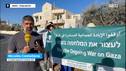 Nico Castellano, en la manifestación conjunta por la paz entre israelíes y palestinos