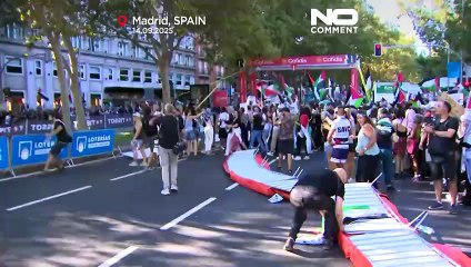 Protesta pro-Palestina ferma l'ultima tappa della Vuelta a España a Madrid