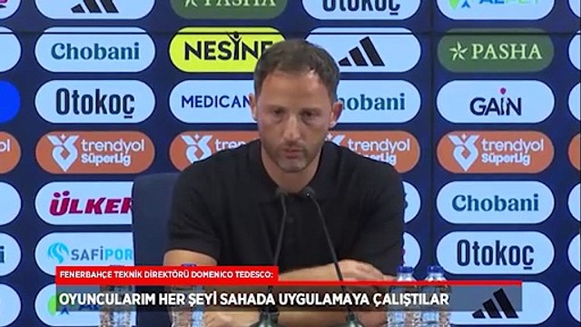 Domenico Tedesco: Hakemler çok iyi iş çıkarttı