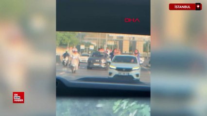 İstanbul'da düğün konvoyları trafiği tehlikeye düşürdü
