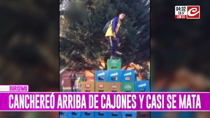 Joven canchereó con un reto viral y mirá como terminó