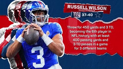 NFL Pick 6: Week 2 - Wilson stands tall despite Giants defeat
