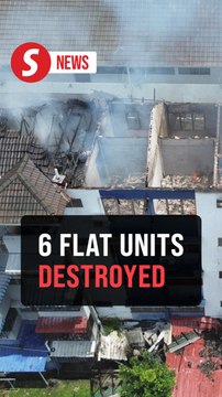 Fire destroys six units at Pinggiran Flats