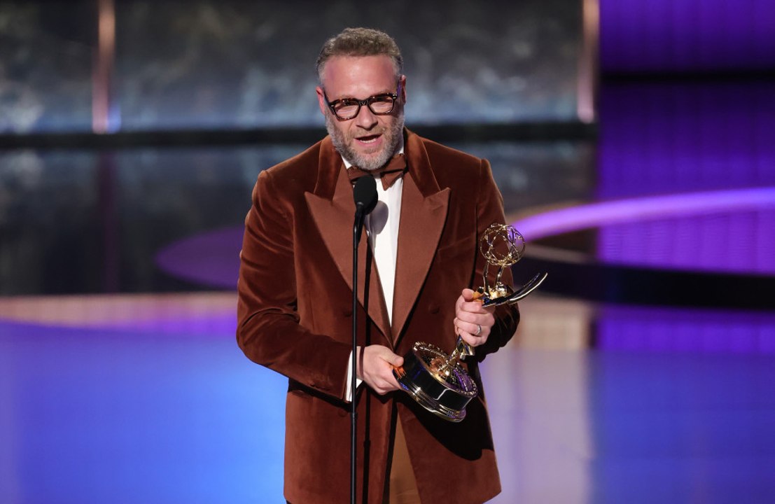 Seth Rogen was lost for words when he won his first Emmy Award on Sunday (14.09.25)