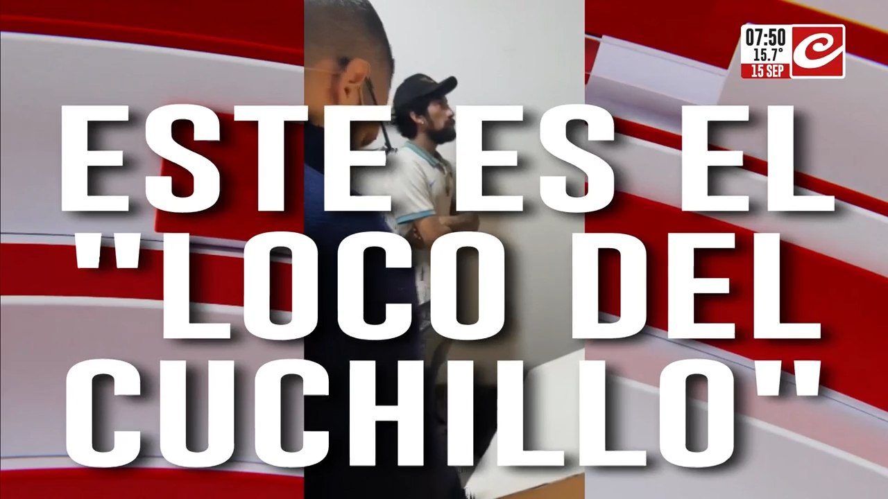 Así hablaba el "loco del cuchillo" que ingresó a los estudios de Crónica