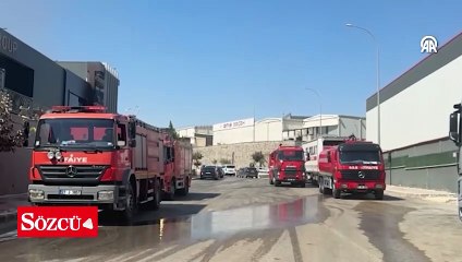 Fabrikada çıkan yangında 2 işçi dumandan etkilendi