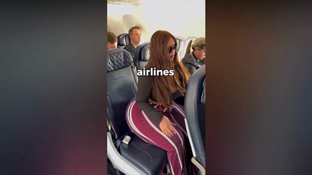 An influencer is campaigning for wider airline seats - as she cannot fit in them