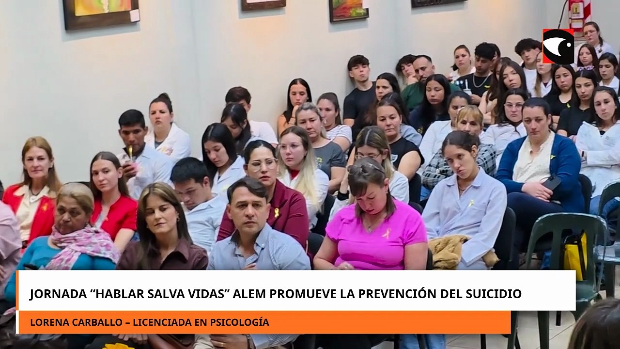 Jornada “Hablar Salva Vidas” Alem promueve la prevención del suicidio