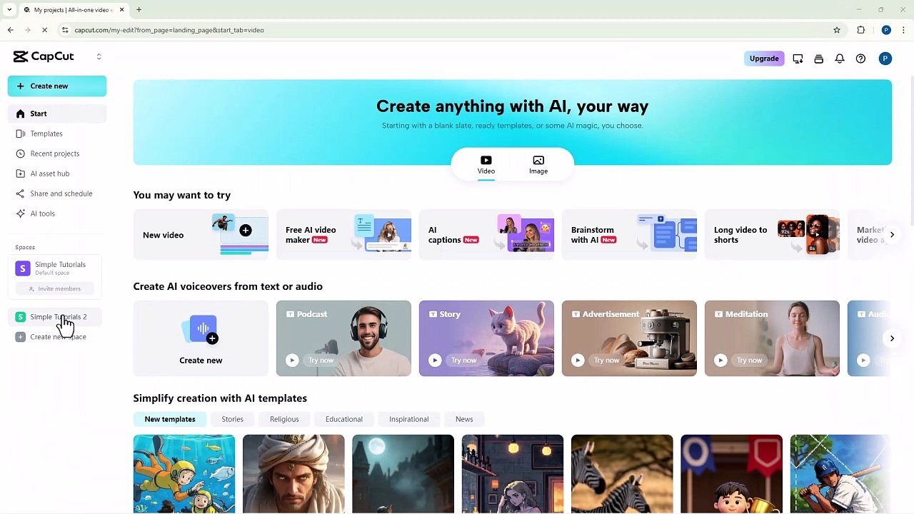 Capcut Web Editor 64 TeamSpace Settings
