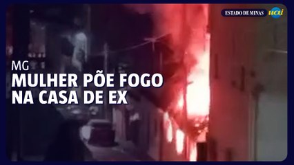 Mulher bêbada incendeia casa de ex e é presa em Minas
