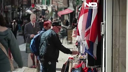 US flags line Windsor streets ahead of Trump state visit
