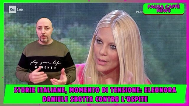 Storie Italiane, momento di tensione Eleonora Daniele sbotta contro l’ospite