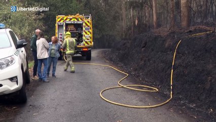 Estabilizado el incendio forestal en Barreiros que afectó a Xusto de Cabarcos y Celeiro de Mariñaos