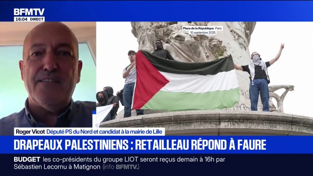Drapeaux palestiniens sur les mairies: Le laisser flotter pendant une journée, c'est quelque chose de très légitime , assure Roger Vicot, député PS du Nord