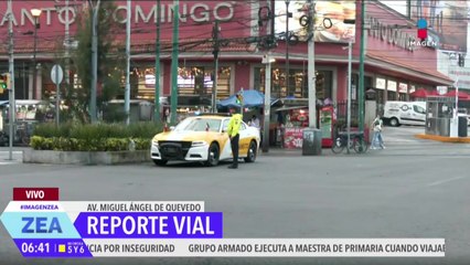 Realizan operativo de seguridad en Miguel Ángel de Quevedo por el Grito de Independencia