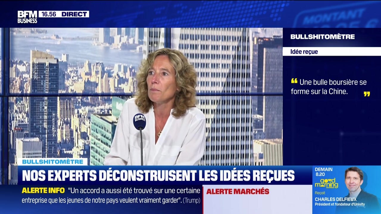 Bullshitomètre : "Une bulle boursière se forme sur la Chine" - FAUX répond Céline Piquemal-Prade - 15/09
