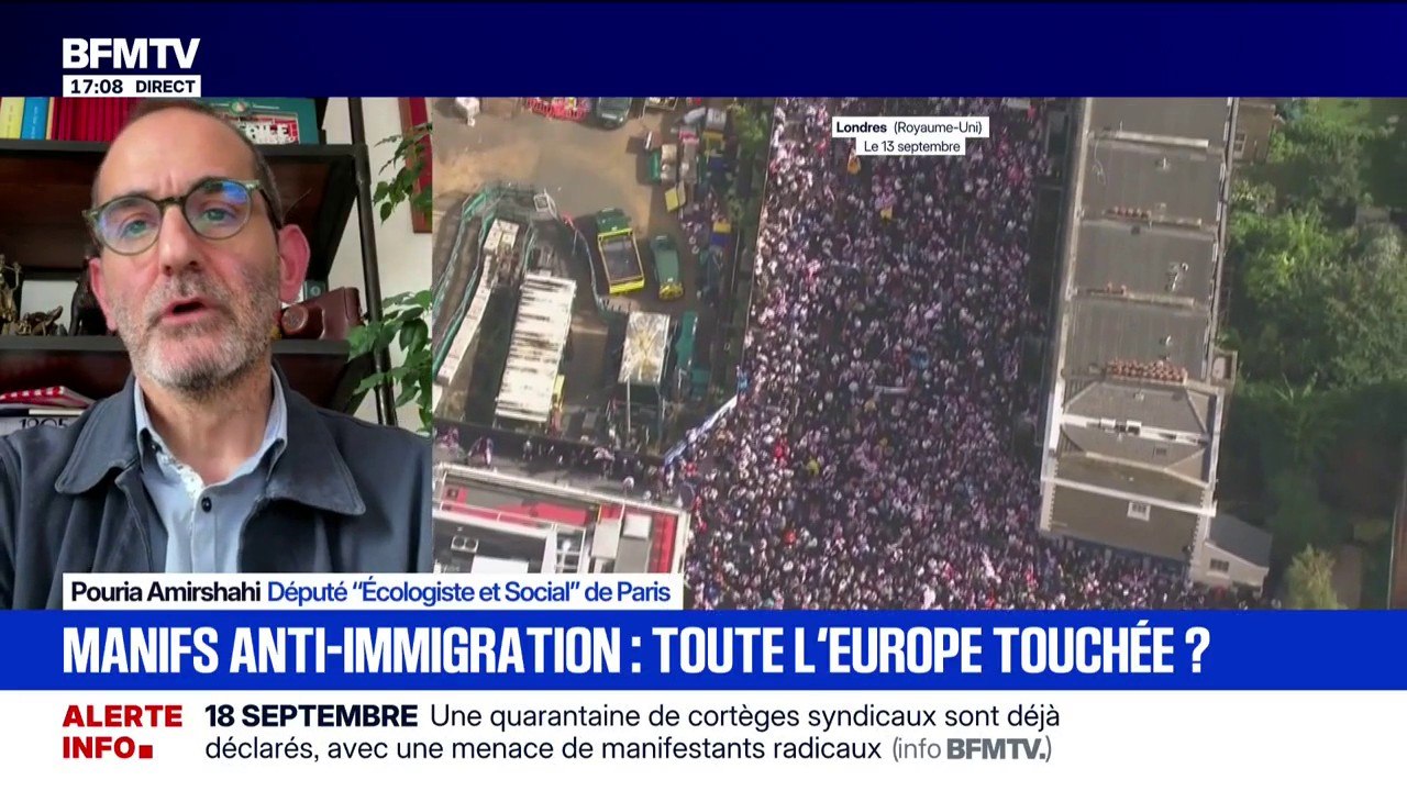 Manifestation anti-immigration à Londres: pour Pouria Amirshahi, député (Écologiste et social), "les manifestants ont répondu à une pulsion identitaire du moment qu'il ne faut pas encourager"