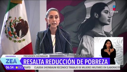 Claudia Sheinbaum celebra la reducción de la pobreza