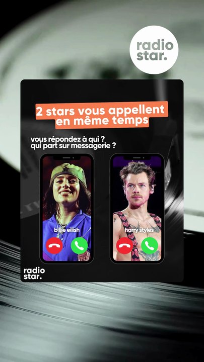 📞 BILLIE EILISH ou HARRY STYLES qui vous appelle en même temps... Vous décrochez lequel ? 👀  Team 💚 Billie ou Team 💖 Harry ?  Dites-nous en commentaire 👇