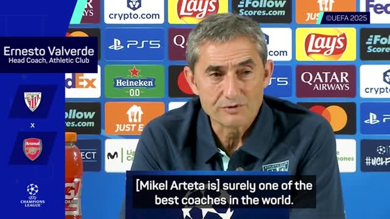 Valverde calls Arteta one of the best coaches in the world ahead of Arsenal clash