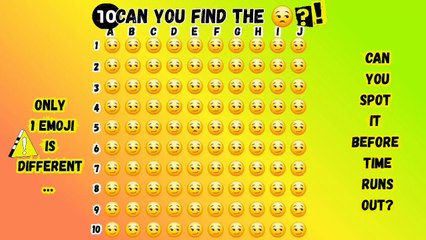Can you find the different emoji? (P.10) ? 😒