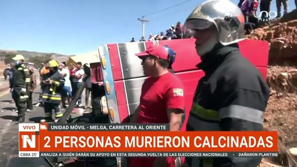 “¡Se escucharon gritos!”: Dos muertos y un camión calcinado en accidente en Melga