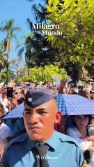Milagro en Salta: Piel de gallina.. así sonó la sirena de El Tribuno acompañando a la Virgen del Milagro 