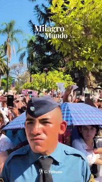 Milagro en Salta: Piel de gallina.. así sonó la sirena de El Tribuno acompañando a la Virgen del Milagro 