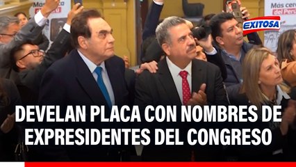 Develan placa con nombres de expresidentes del Congreso: Desde Manuel Merino hasta Luz Salgado