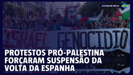 Protestos pró-Palestina em Madri forçaram a suspensão da Volta da Espanha