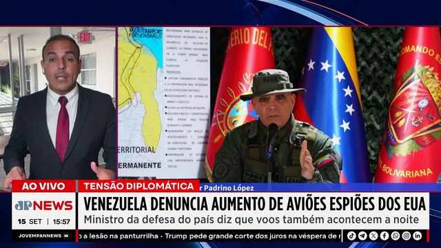 Venezuela denuncia aumento de aviões espiões dos EUA | TEMPO REAL