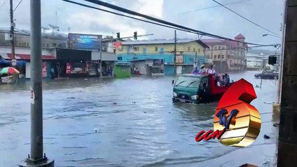 FLASH FLOODING HITS PORT OF SPAIN AFTER HEAVY DOWNPOURS