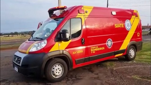 Motociclista fica ferido em acidente na marginal da BR-277, em Cascavel