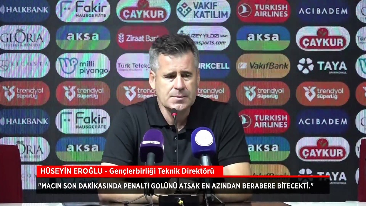 Gençlerbirliği Teknik Direktörü Hüseyin Eroğlu'ndan penaltı sitemi