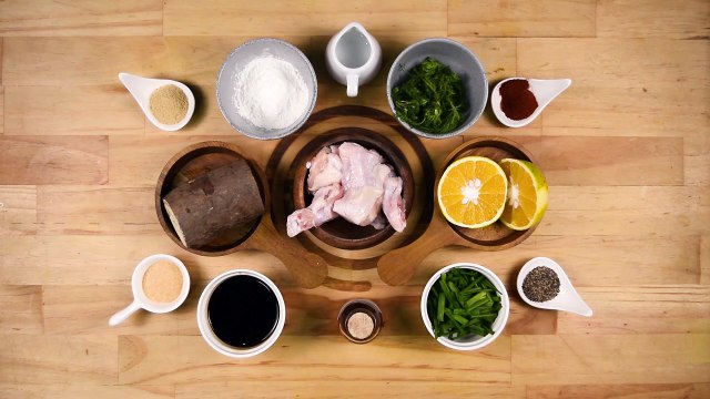 Colombinas de pollo bañadas en salsa teriyaki