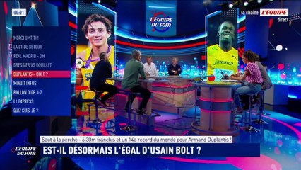 Duplantis 6m30 : Est-il désormais l'égal d'Usain Bolt ?  - L'Équipe du Soir - extrait