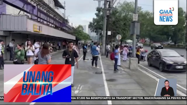 Operasyon ng LRT-2, limitado dahil sa nasirang bahagi ng riles; ilang papasok sa trabaho at eskuwela, stranded sa Santolan Station | Unang Balita