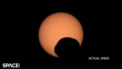 NASA's Perseverance Rover Captures Martian Moon Phobos Eclipse The Sun