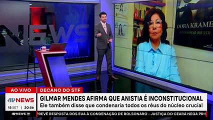 Gilmar Mendes diz que anistia é inconstitucional e que condenaria réus