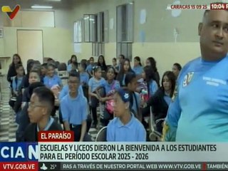 Periodo escolar 2025-2026 arranca con una gran asistencia de estudiantes en Caracas