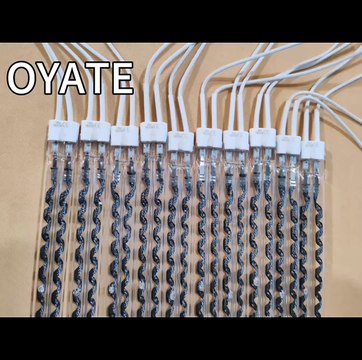 Medium wave twin tube carbon fiber infrared heating lamps quartz ir emitter 1800w