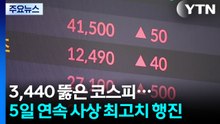 3,440 뚫은 코스피...5일 연속 사상 최고치 행진 / YTN