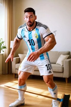 🧪😂💈MINI CRISTIANO ACCIDENTALLY SHAVES HIS HEAD… NOW MESSI MUST BECOME A SCIENTIST TO FIX IT!