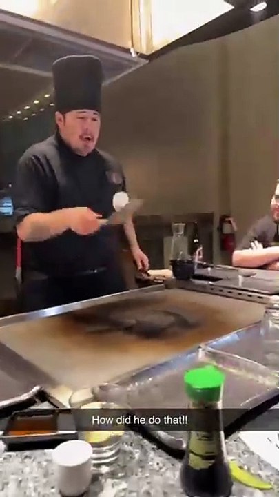 a chef shows off his cooking skills like a circus